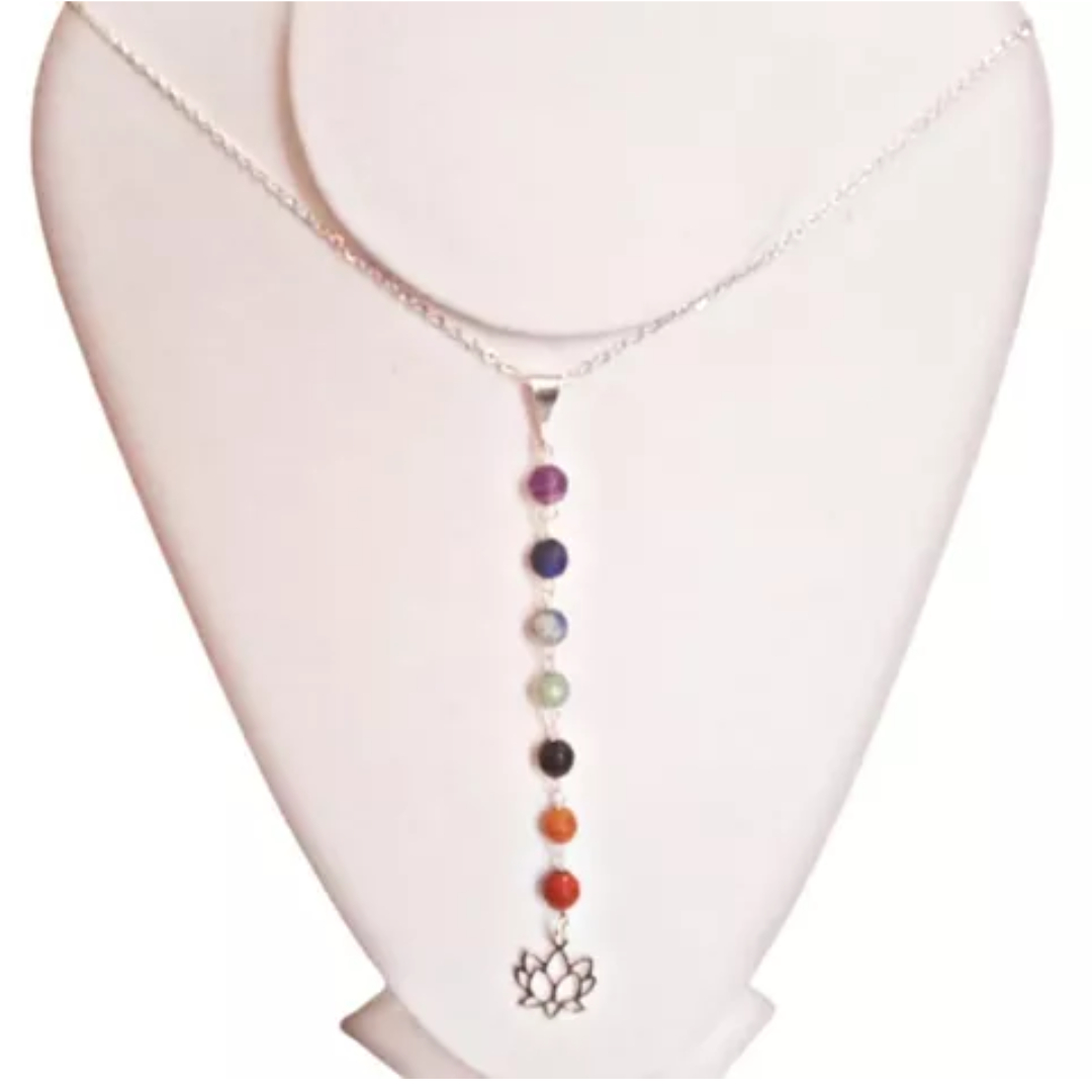 Joyería Plata Collar Chakras Piedras Naturales EZOR