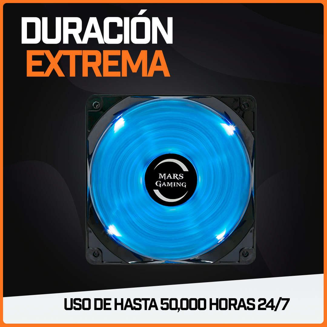 Kit 3 Ventiladores Pc 4 Pulgadas 12 V Mars Gaming Azul