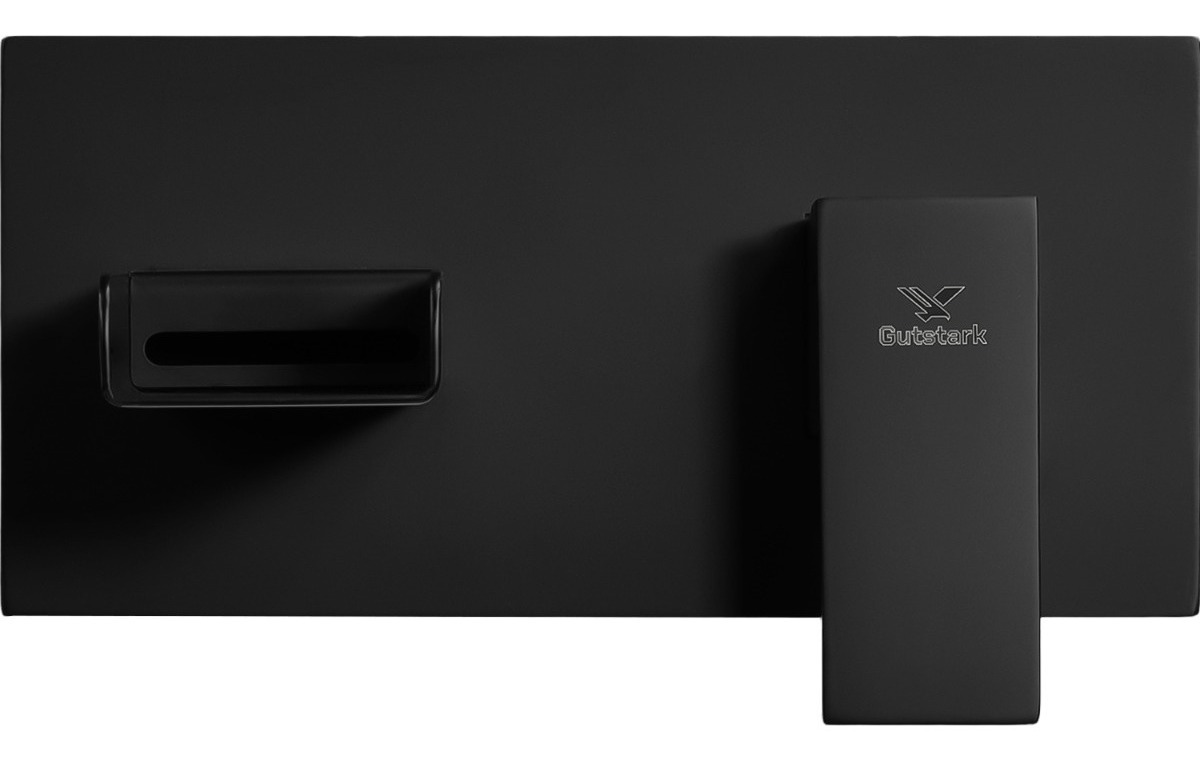 Grifo Cascada Monomando Negro Acero Inoxidable Para Pared