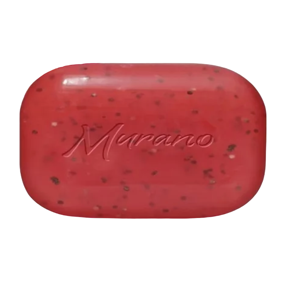 Jabón Murano con extracto de Frambuesa y Chía caja con 40pz de 150g