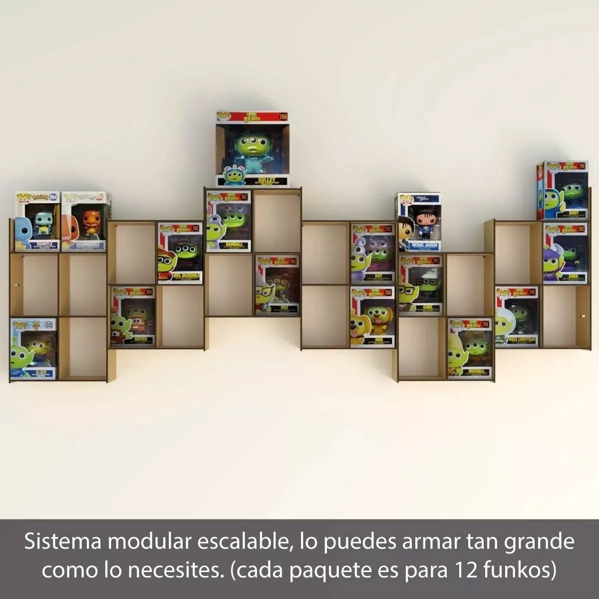 Exhibidor Modular Funko Pop Coleccionador Mdf Multiusos