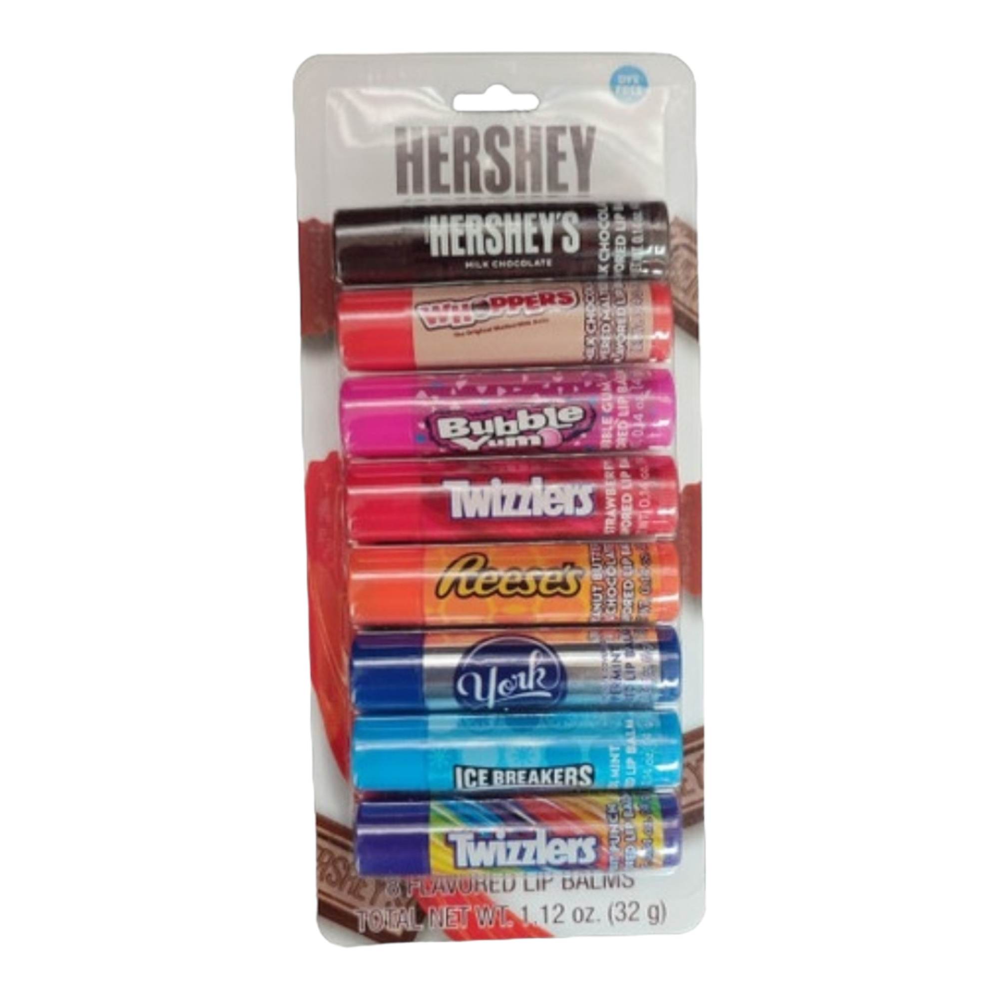 pack de 8 balsamos hersheys con sabores diferentes