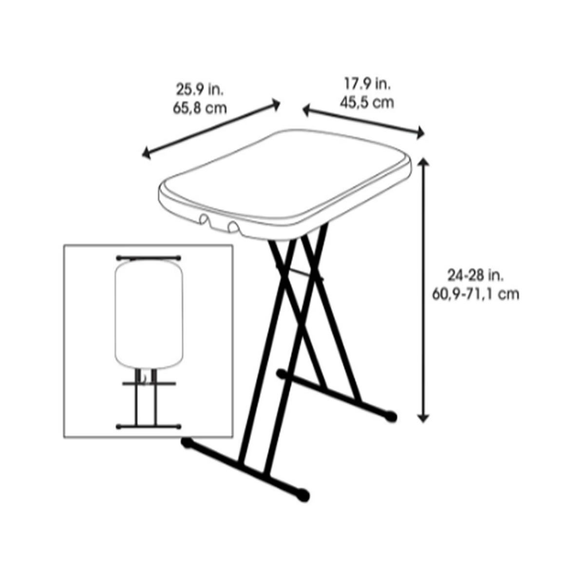 Mesa Plegable Lifetime Personal 66 x 46 cm