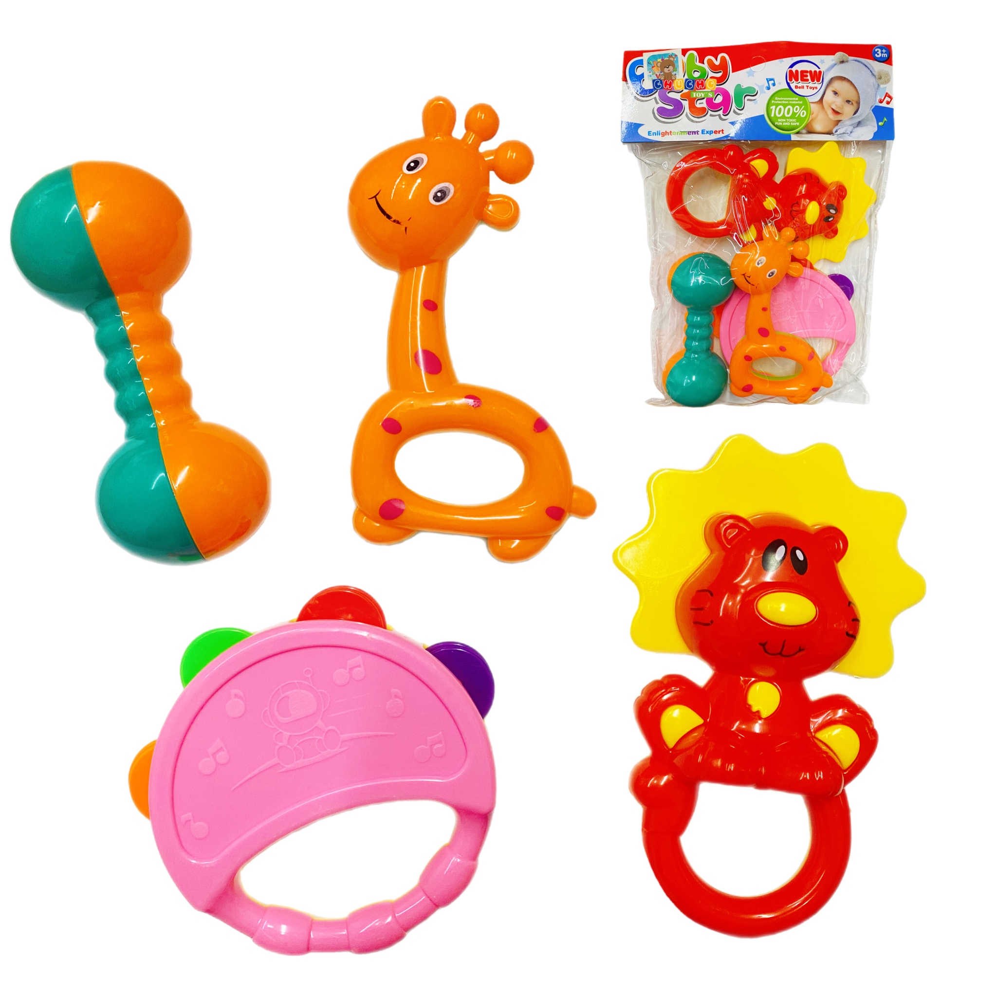 Juego De Sonaja Para Bebé Sonajeros 4pz 