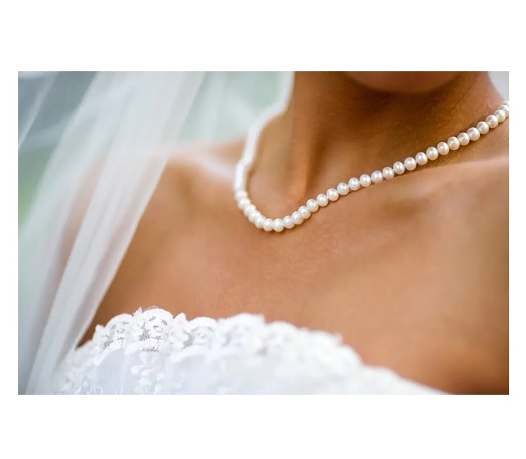Collar Perlas Cultivadas AAA Con Broche y Asa De Oro 14k  A089
