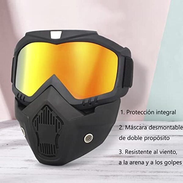 NINAT Máscara Airsoft Máscaras Tácticas Cara Completa con Lentes Grises  Gafas Protección p