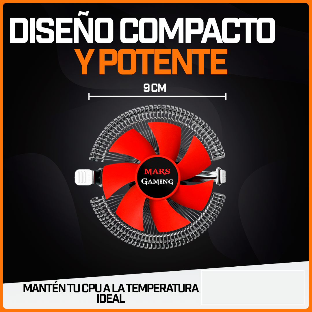 Disipador Cpu Pc Gamer Procesador Ventilador 12V Mars Gaming