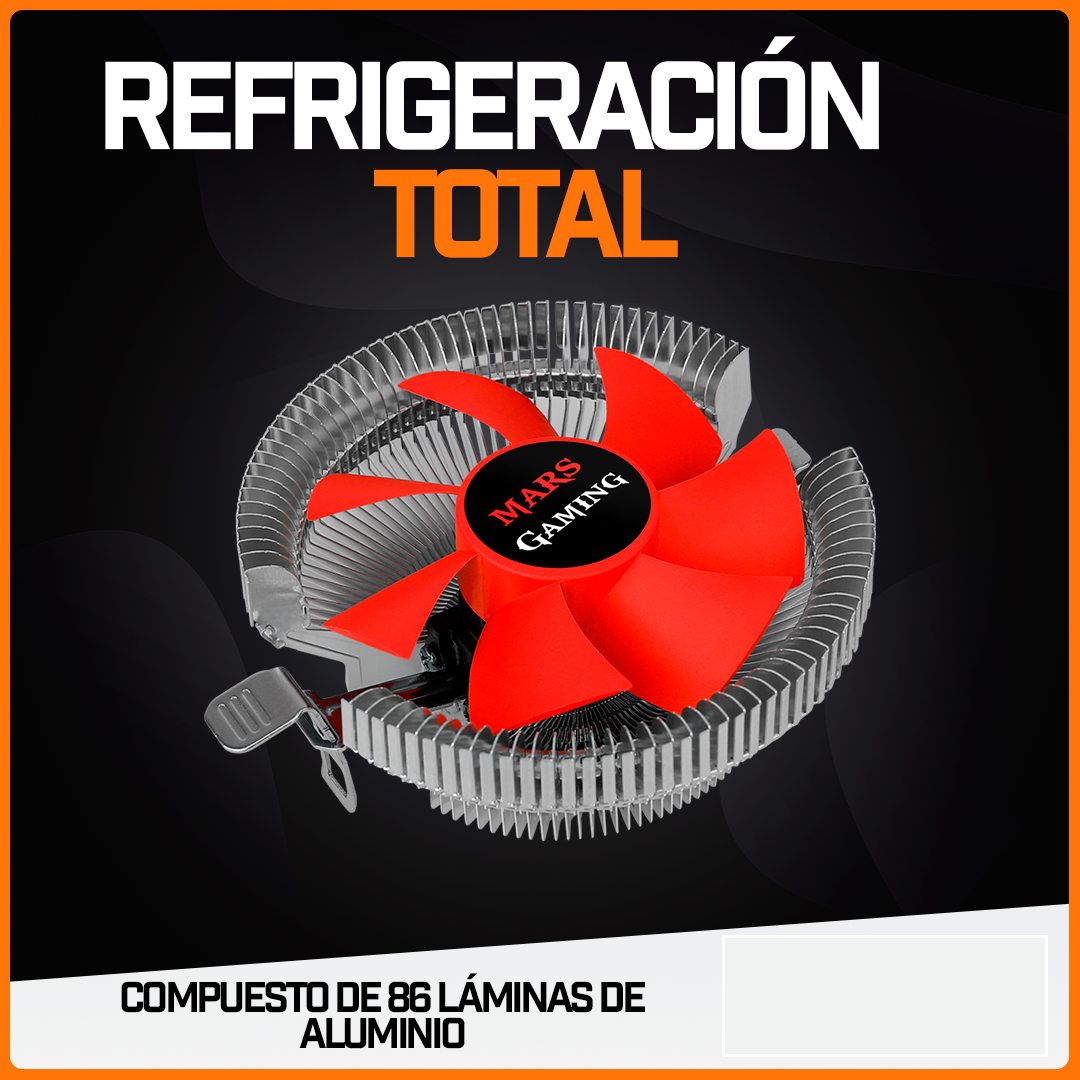 Disipador Cpu Pc Gamer Procesador Ventilador 12V Mars Gaming
