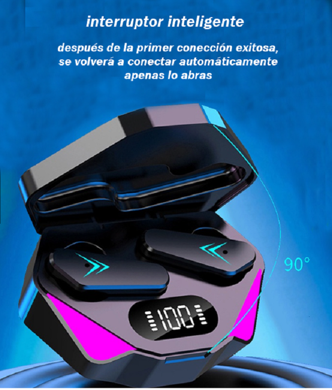 Audífonos Inalámbricos Bluetooth TWS X15 Gamer Negro
