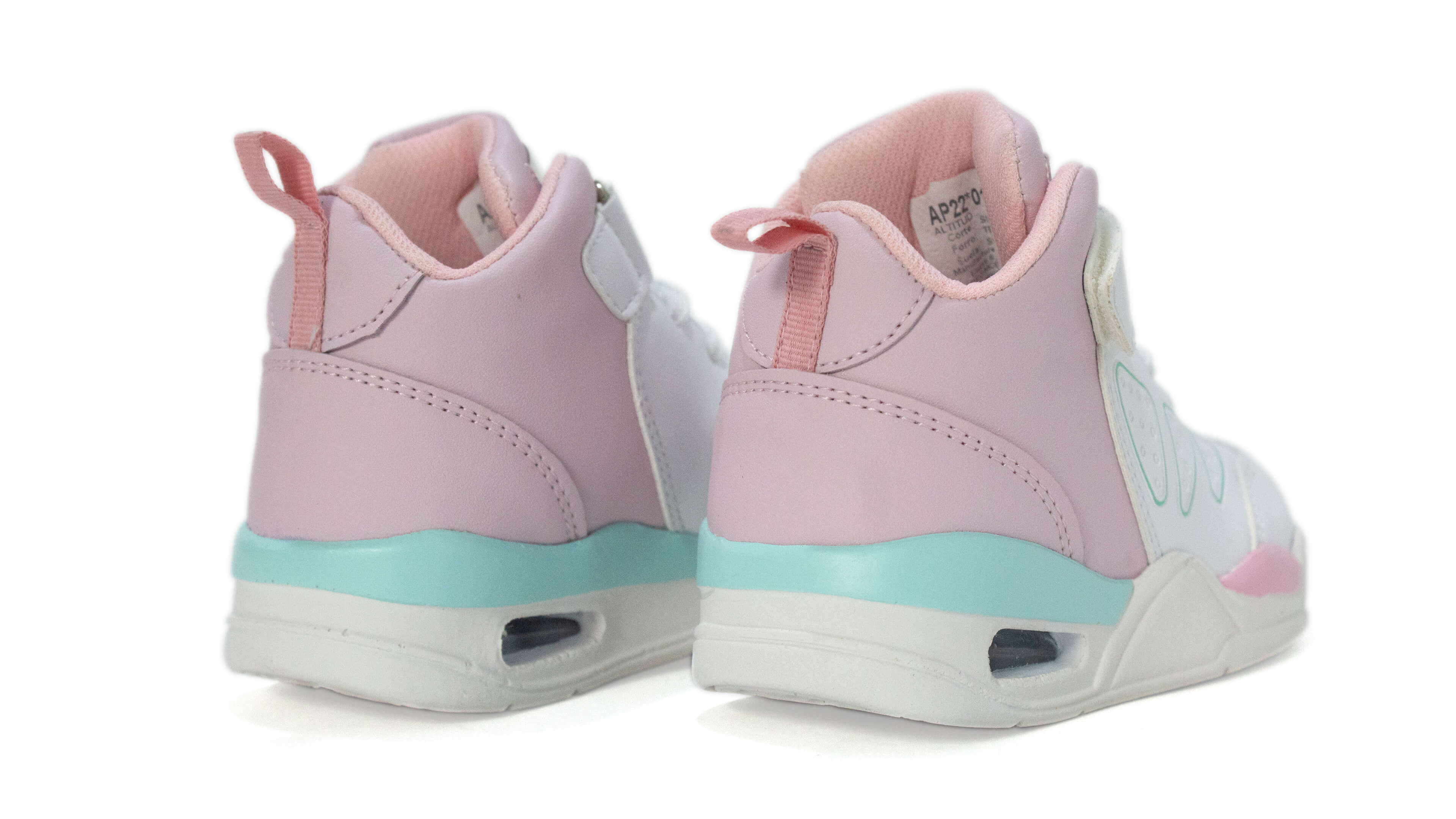 Tenis Newk Infantil Línea Altutid-re Color Blanco Rosa Menta
