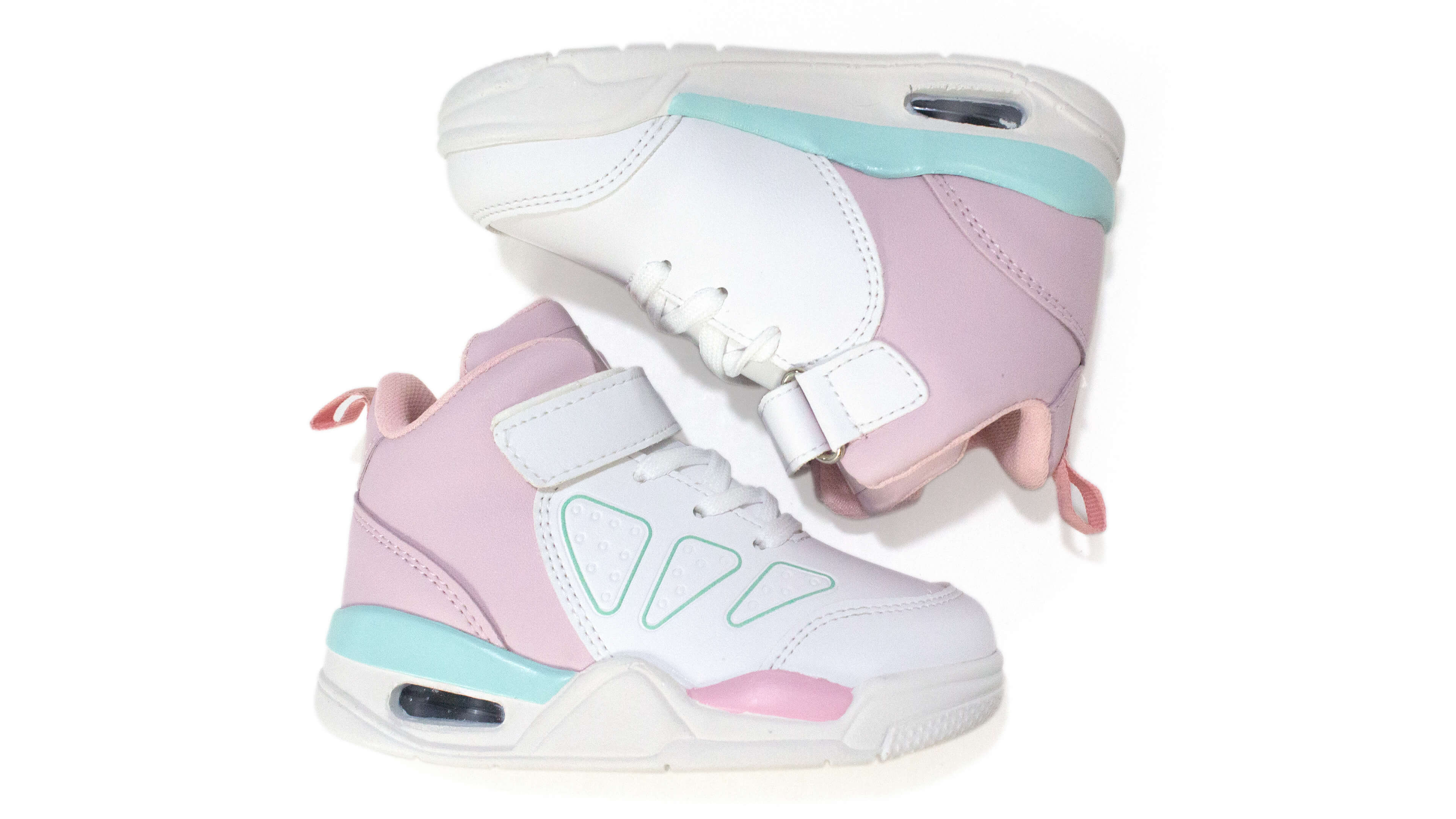 Tenis Newk Infantil Línea Altutid-re Color Blanco Rosa Menta
