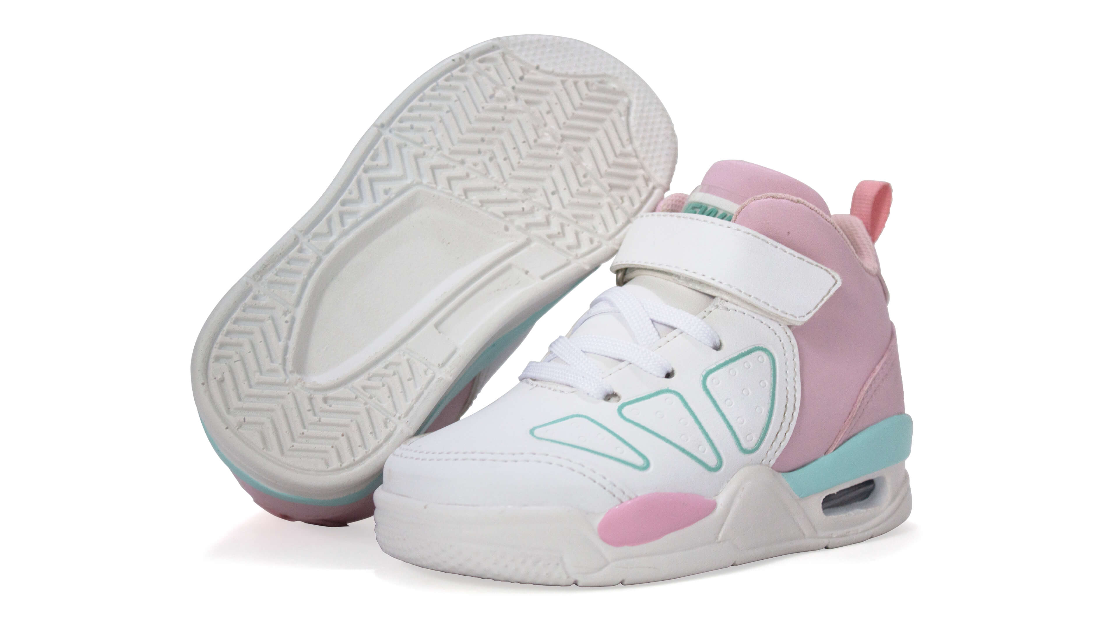 Tenis Newk Infantil Línea Altutid-re Color Blanco Rosa Menta