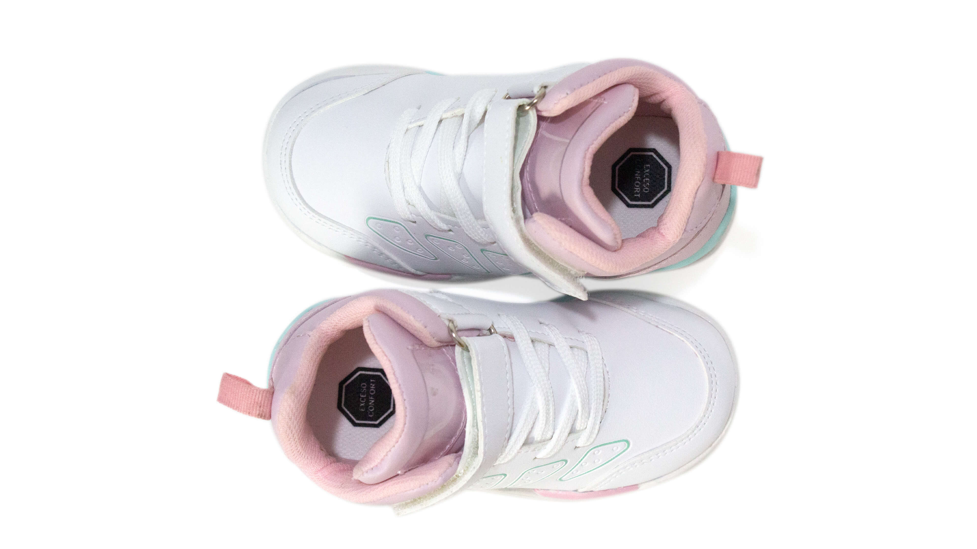 Tenis Newk Infantil Línea Altutid-re Color Blanco Rosa Menta