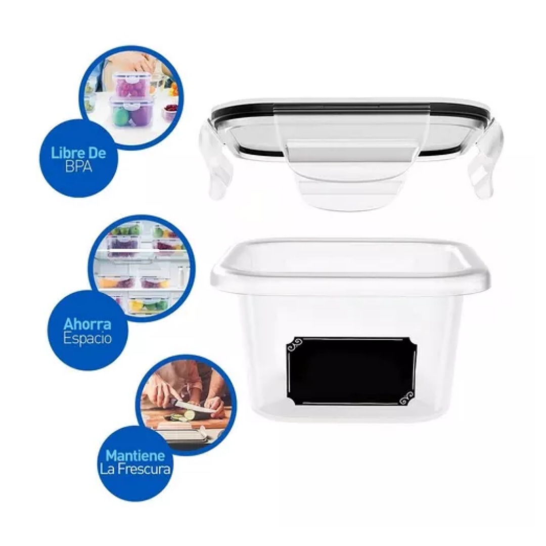 16 Contenedores Recipientes Herméticos Almacenar Alimentos.
