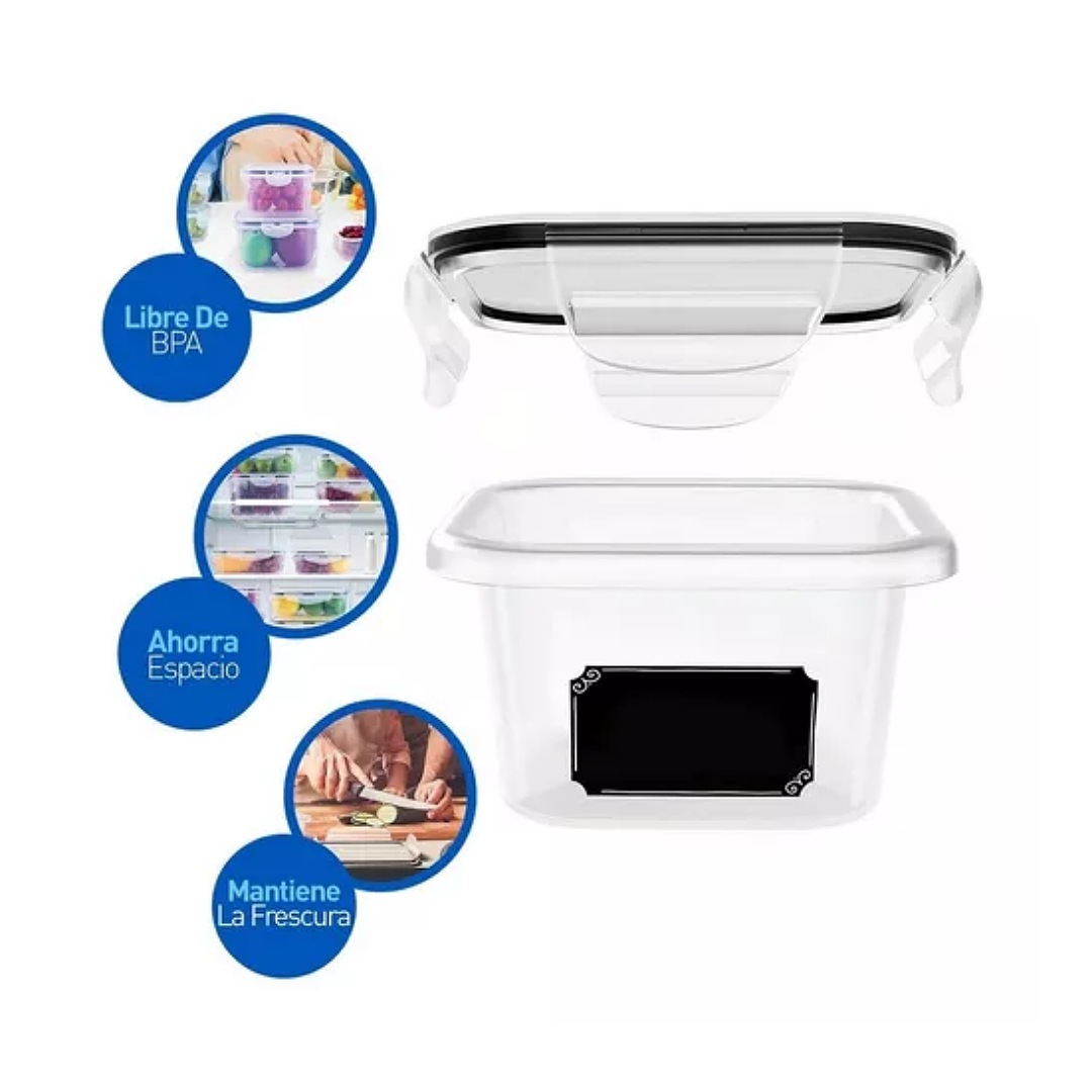 16 Contenedores Recipientes Herméticos Almacenar Alimentos.