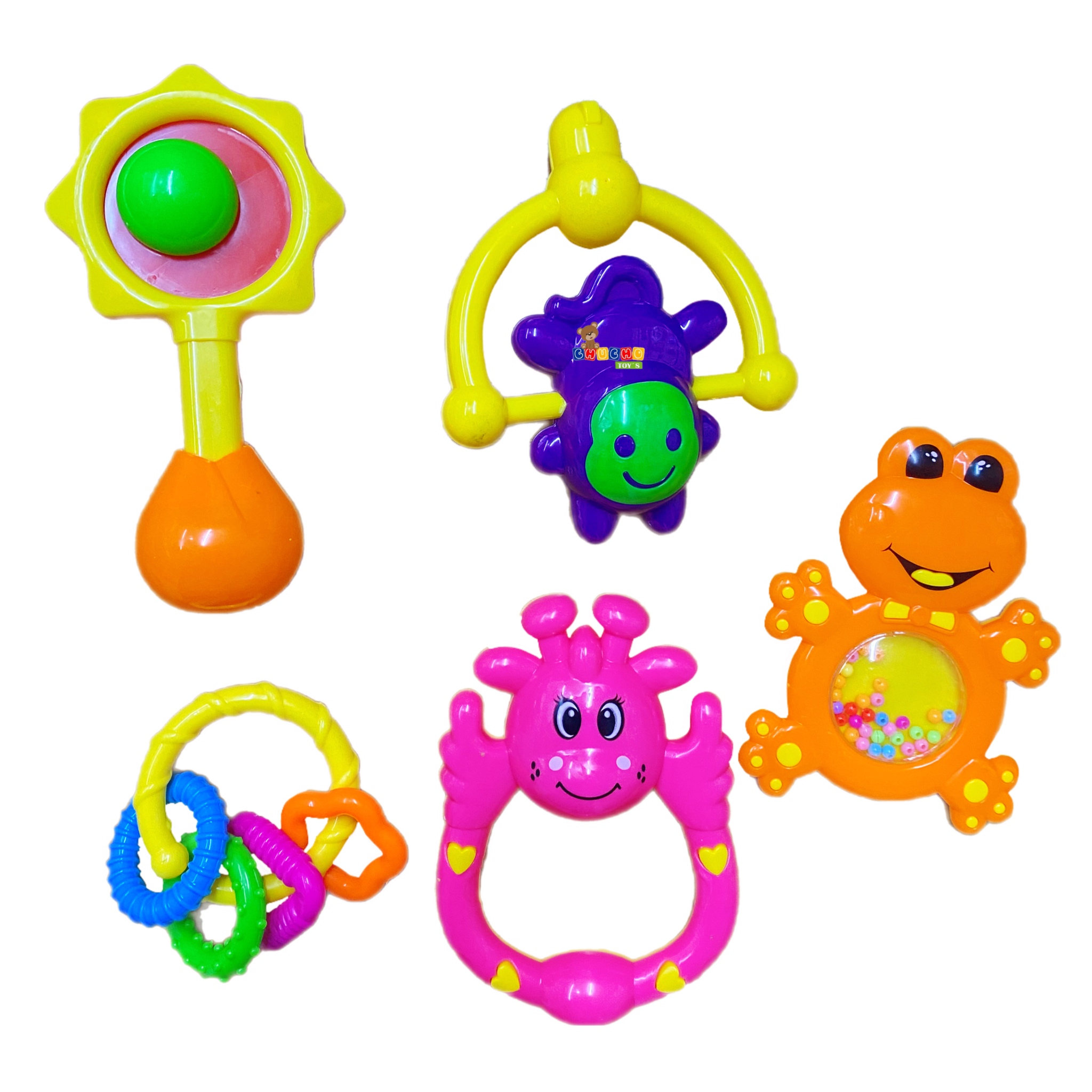 Juego De Sonaja Para Bebé Sonajeros 5pz