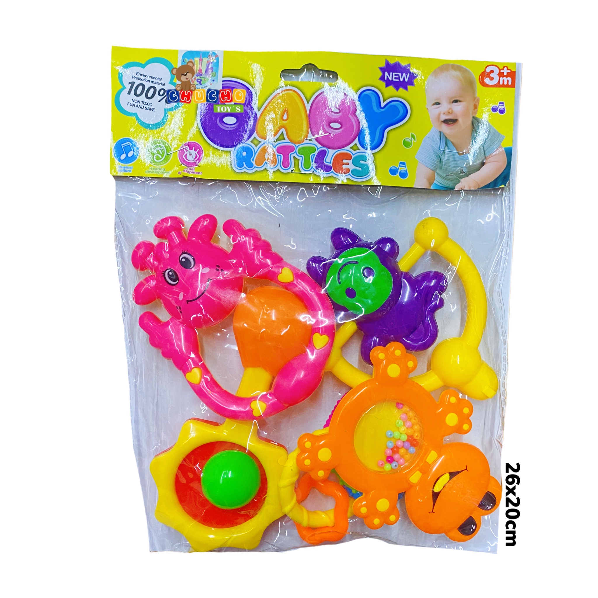 Juego De Sonaja Para Bebé Sonajeros 5pz