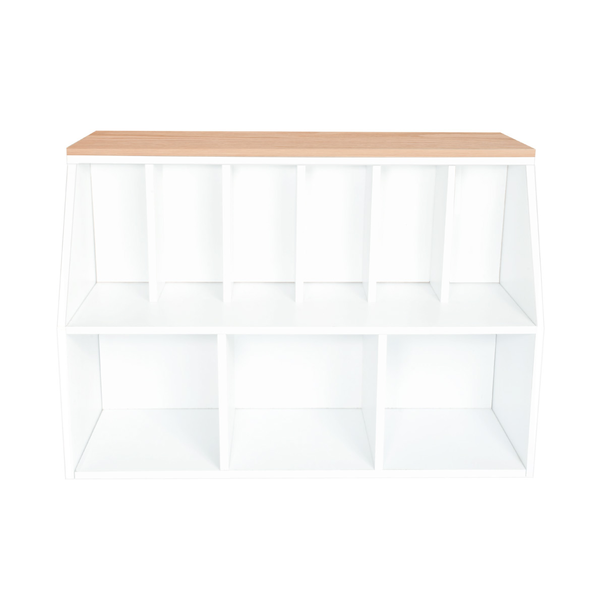 Librero Moderno Blanco Cubierto De Encino Para Niños Duduk