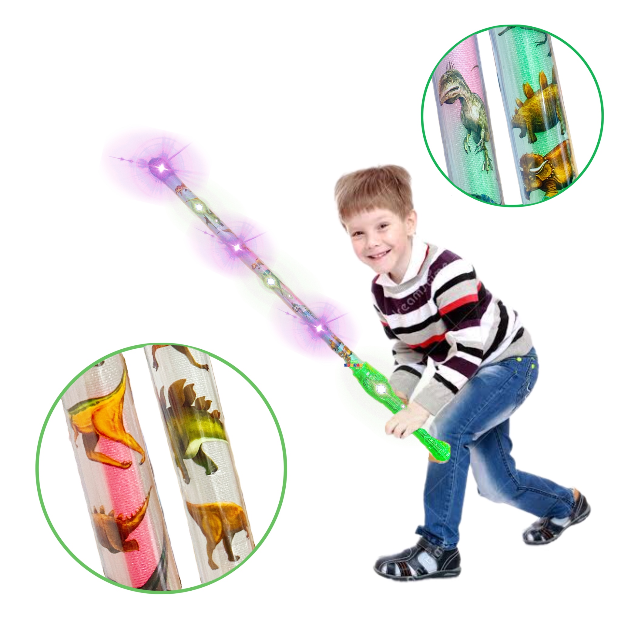 Espada Con Luces Led Y Sonido Dinosaurio Sable 73cm