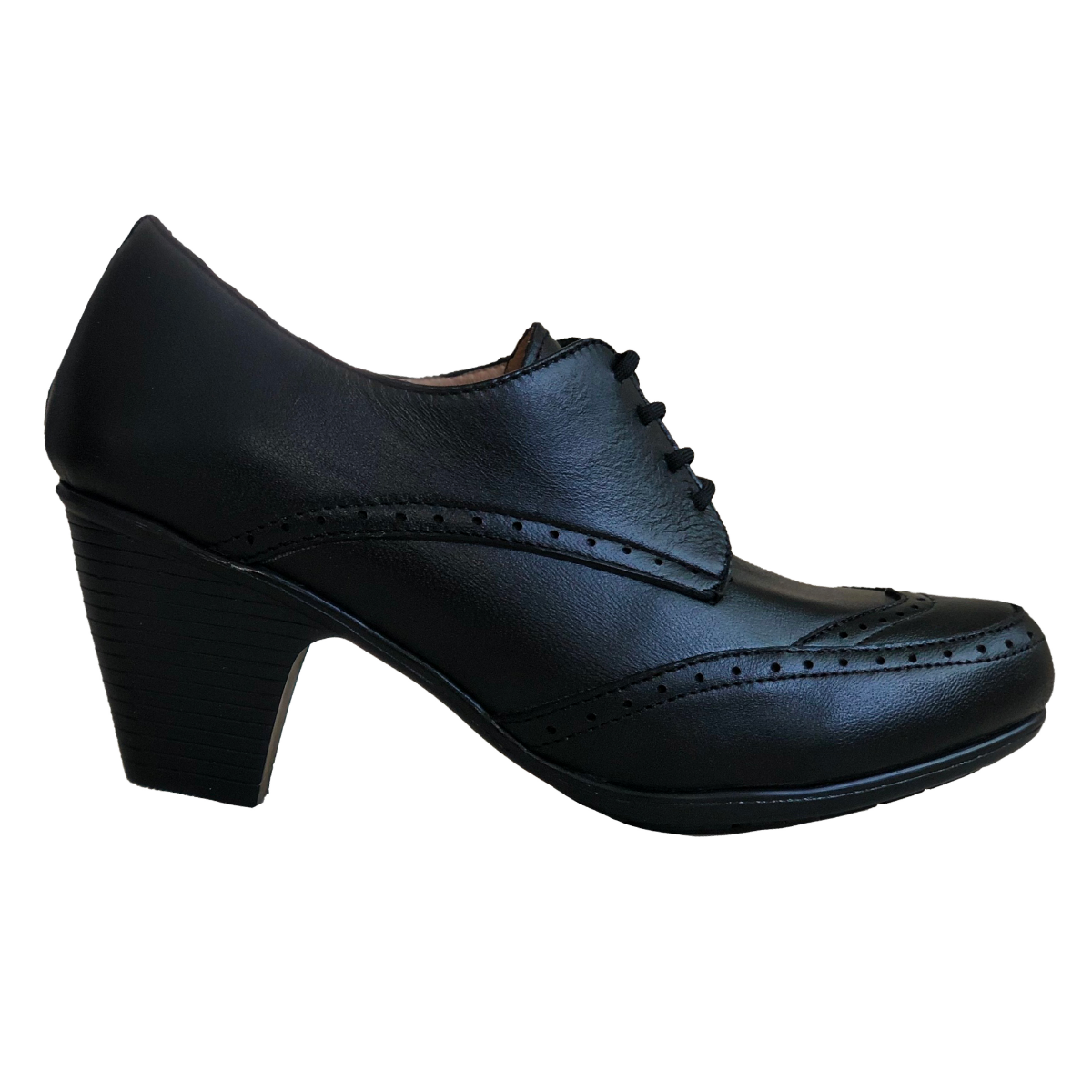 Botín Con Tacón Bajo Suave Y Cómodo Para Dama Mod Chanel Negro
