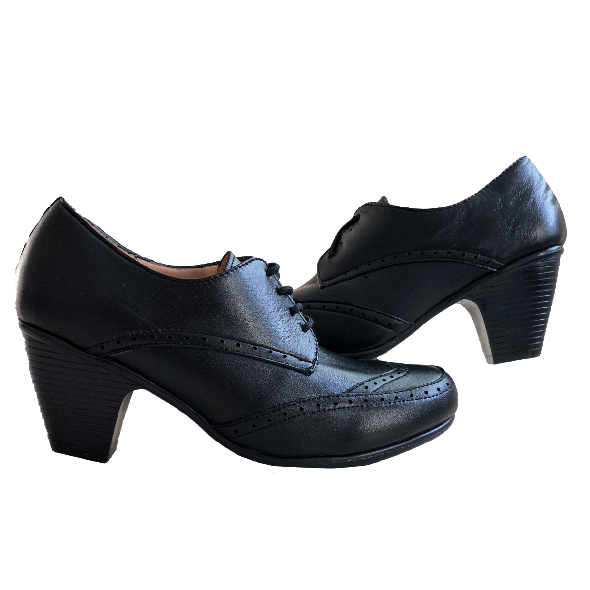 Botín Con Tacón Bajo Suave Y Cómodo Para Dama Mod Chanel Negro