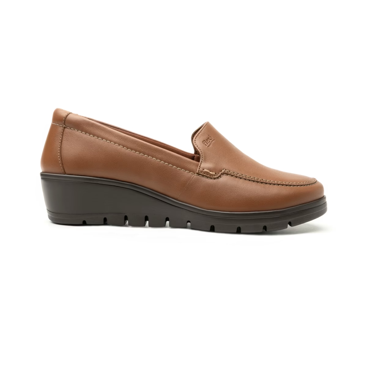 Zapato Dama Flexi 104806 Loafer Plataforma Extra Ligero Café