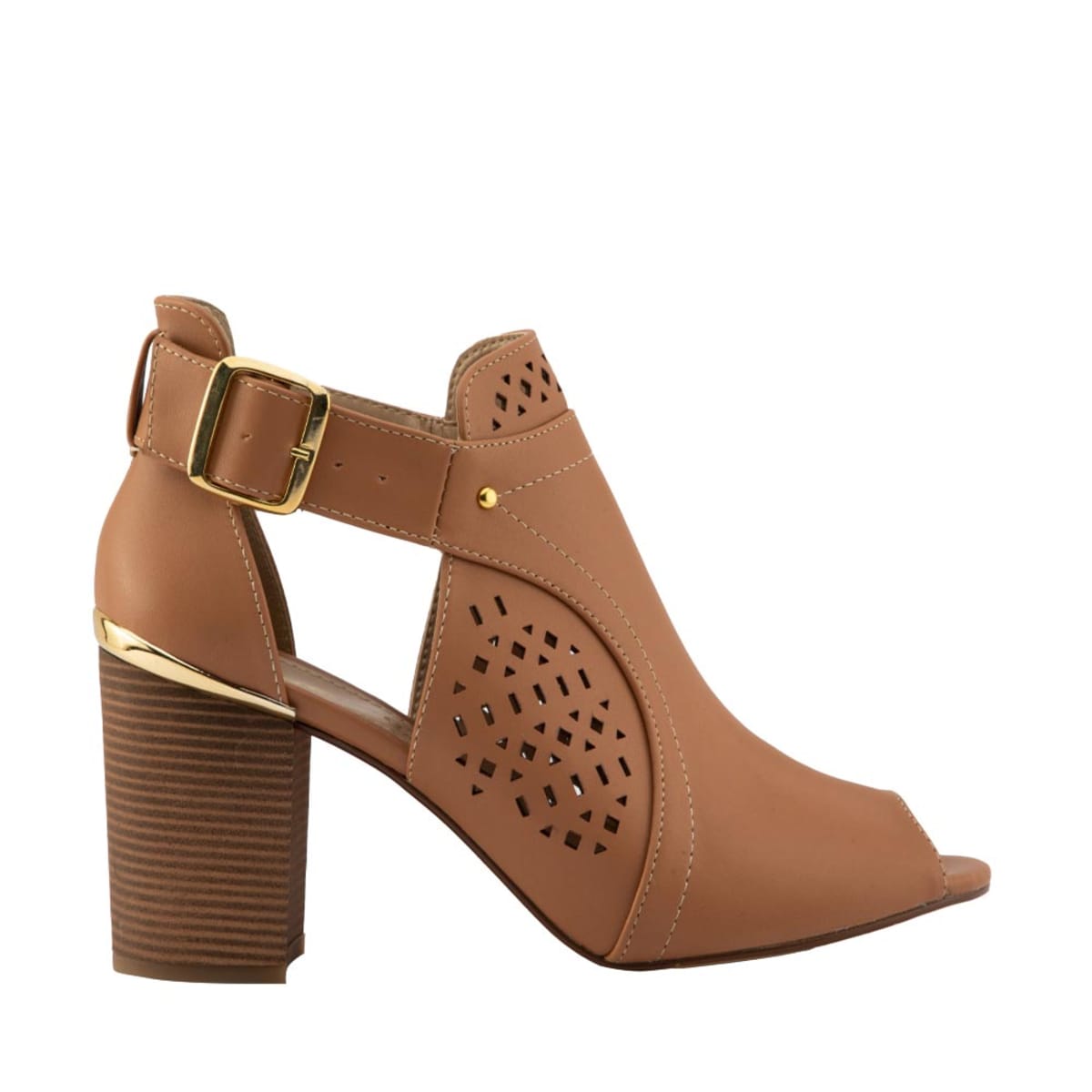 Sandalia para Mujer estilo Botín con Tacón Alto color Marrón