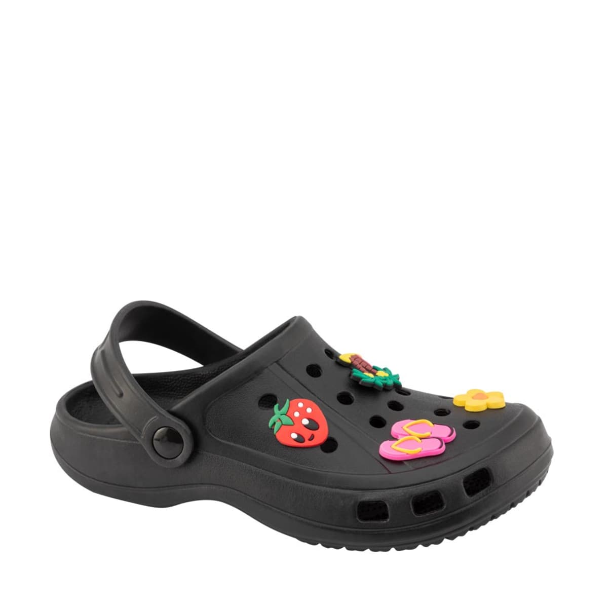 Sandalia para Mujer para Playa estilo Croc con Pines color Negro, marca Banana Price. 1084393