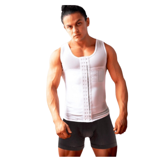 Camiseta Faja Reductora Hombre 3 Hileras De Broches Powernet DESUÉ