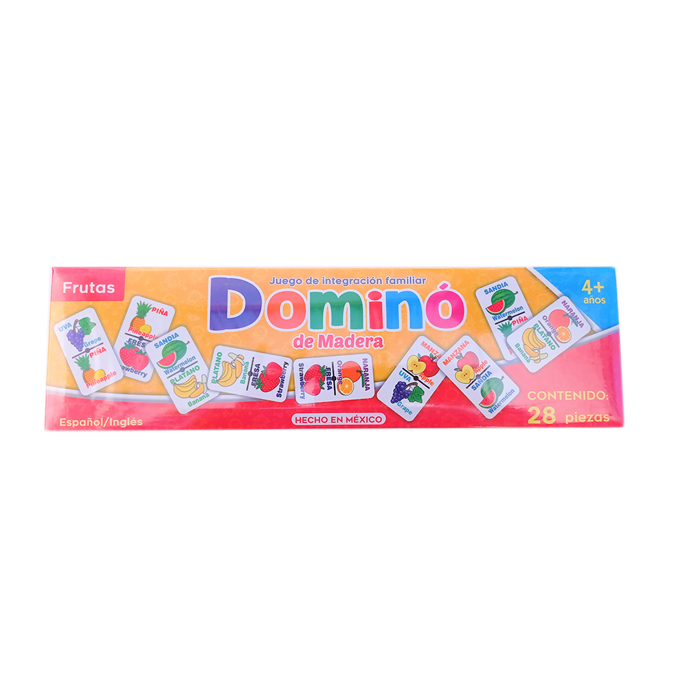 DOMINO DIDACTICO DE MADERA FRUTAS