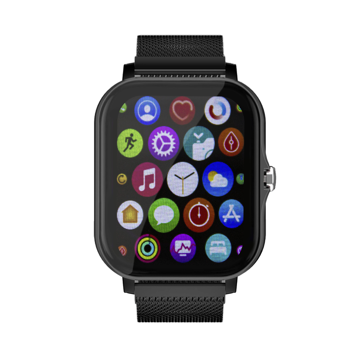 Smartwatch Mujer Reloj Inteligente Deportivo Mesh Negro 