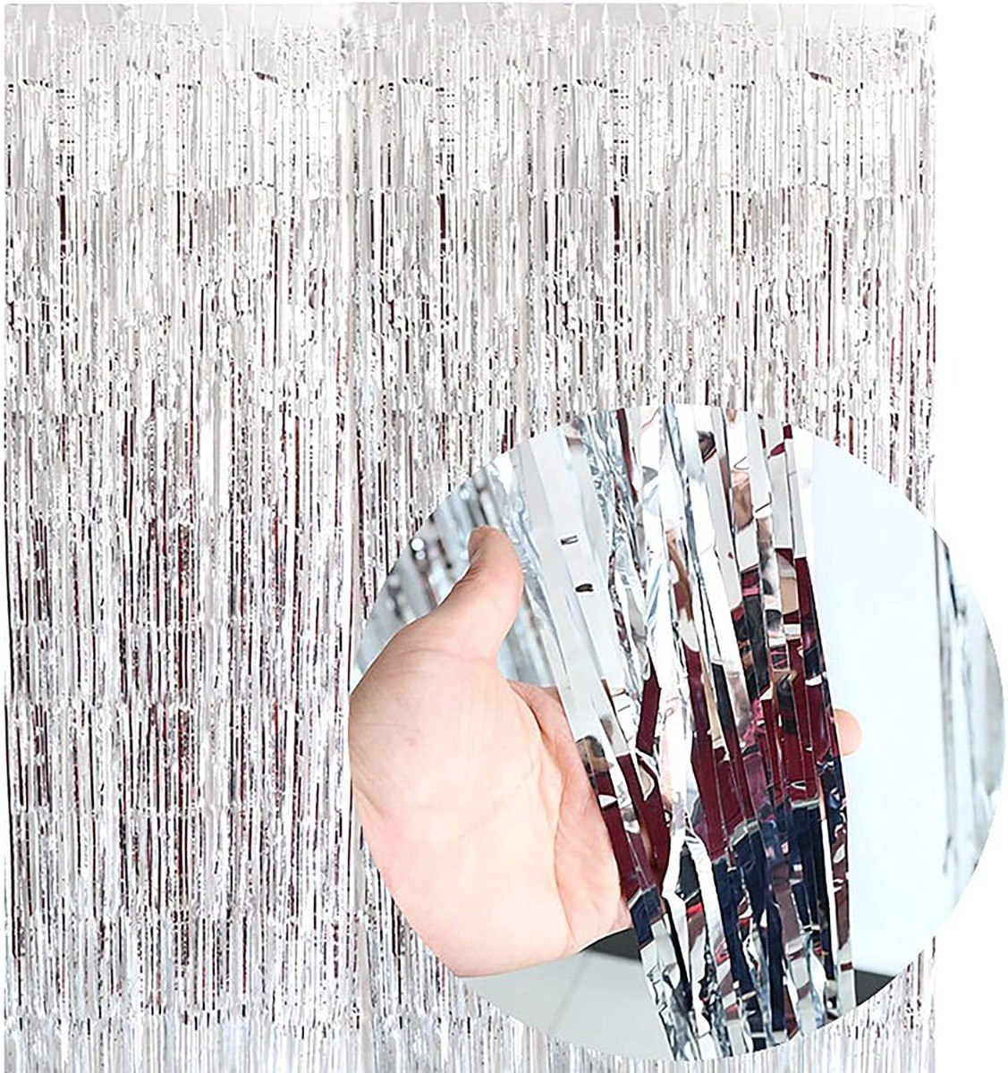 10 Cortina Papel Metálico Lluvia Decoración Adorno Fiestas