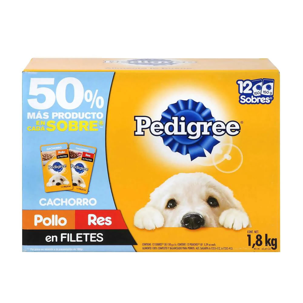 Comida Húmeda Para Perros Pedigree 000854361 12 Sobres De 150G SMS