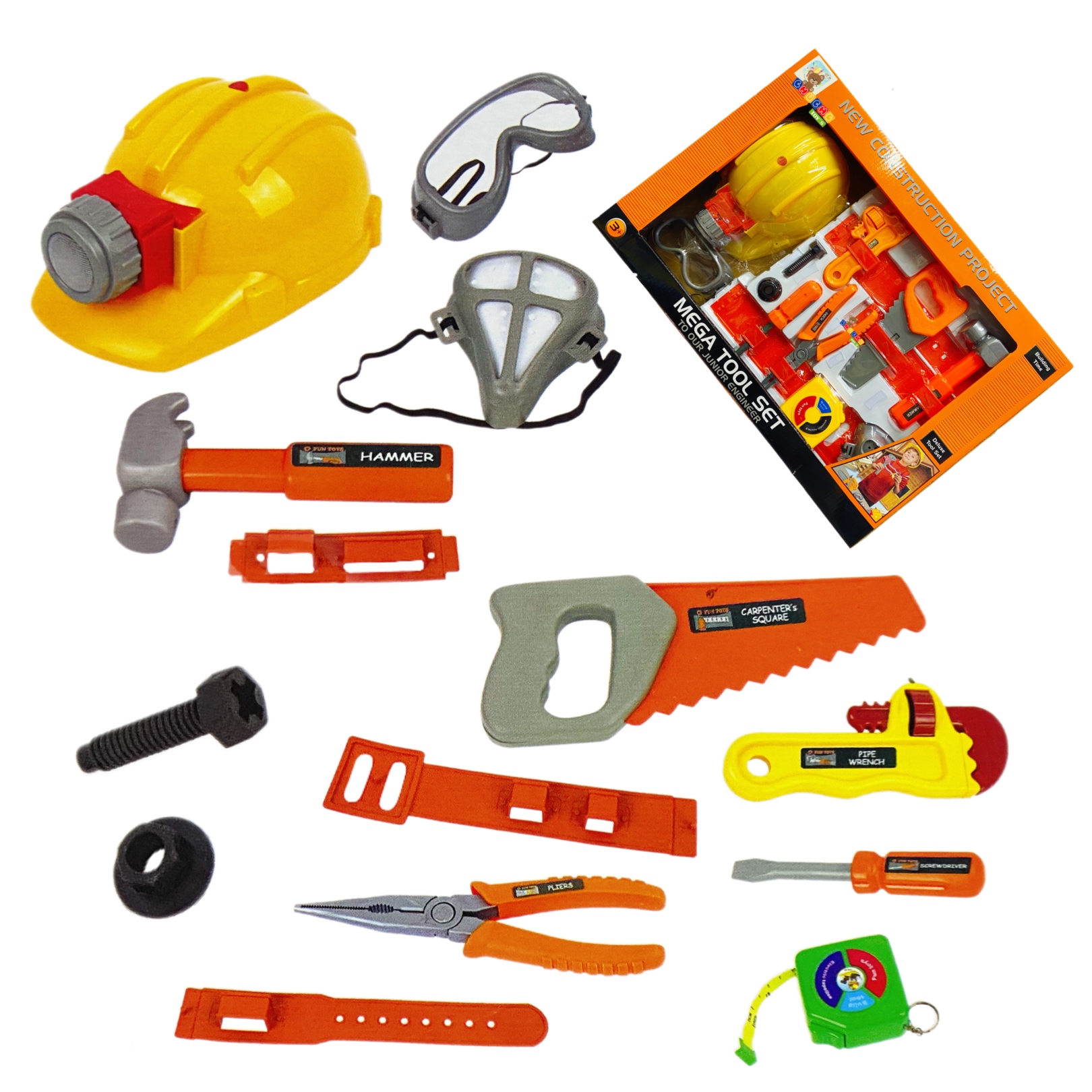 Set Herramientas De Construcción Juguetes Mega Tool Set 14pz