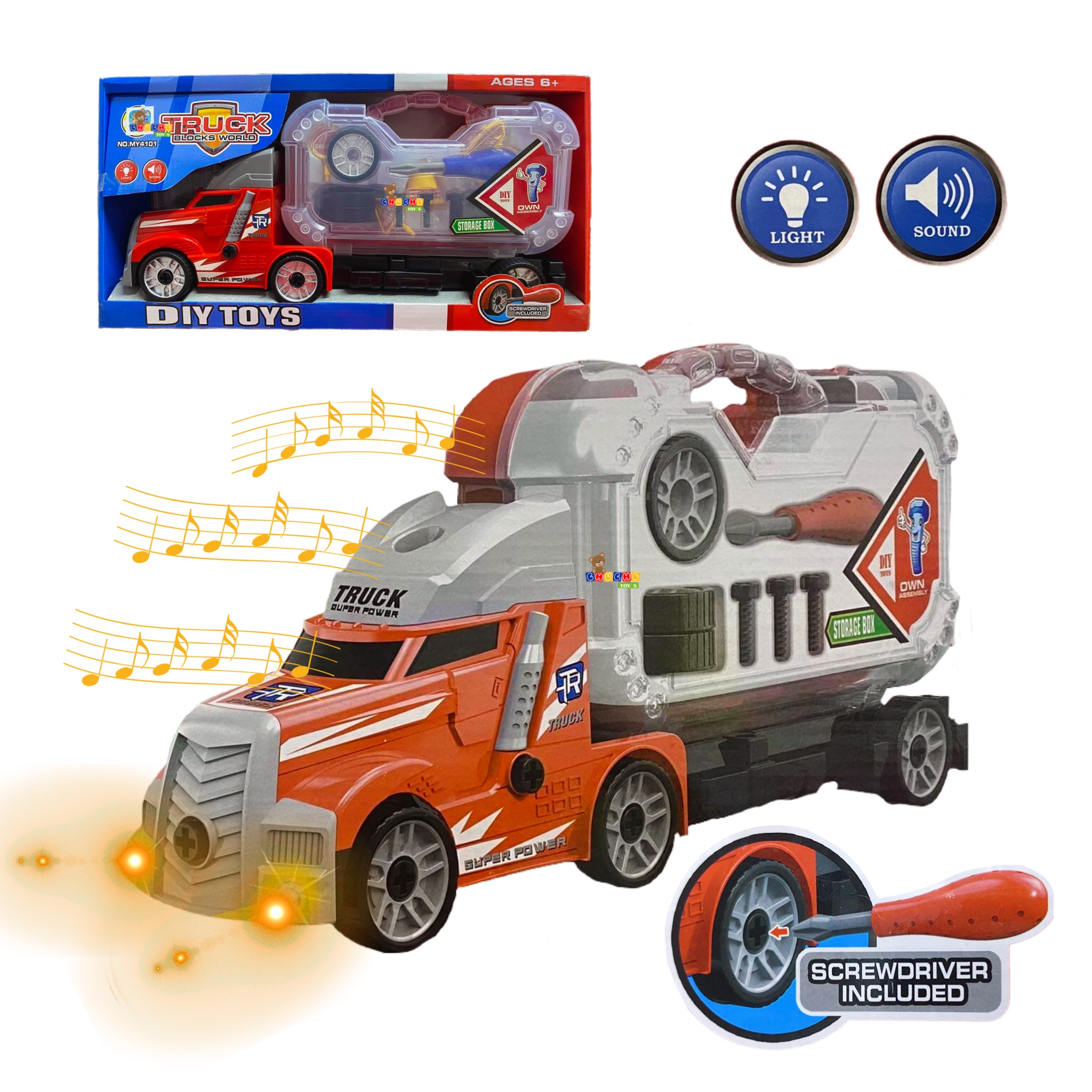 Maletín Didáctico Camión Caja De Herramientas Luces Musical  Niños 2en1