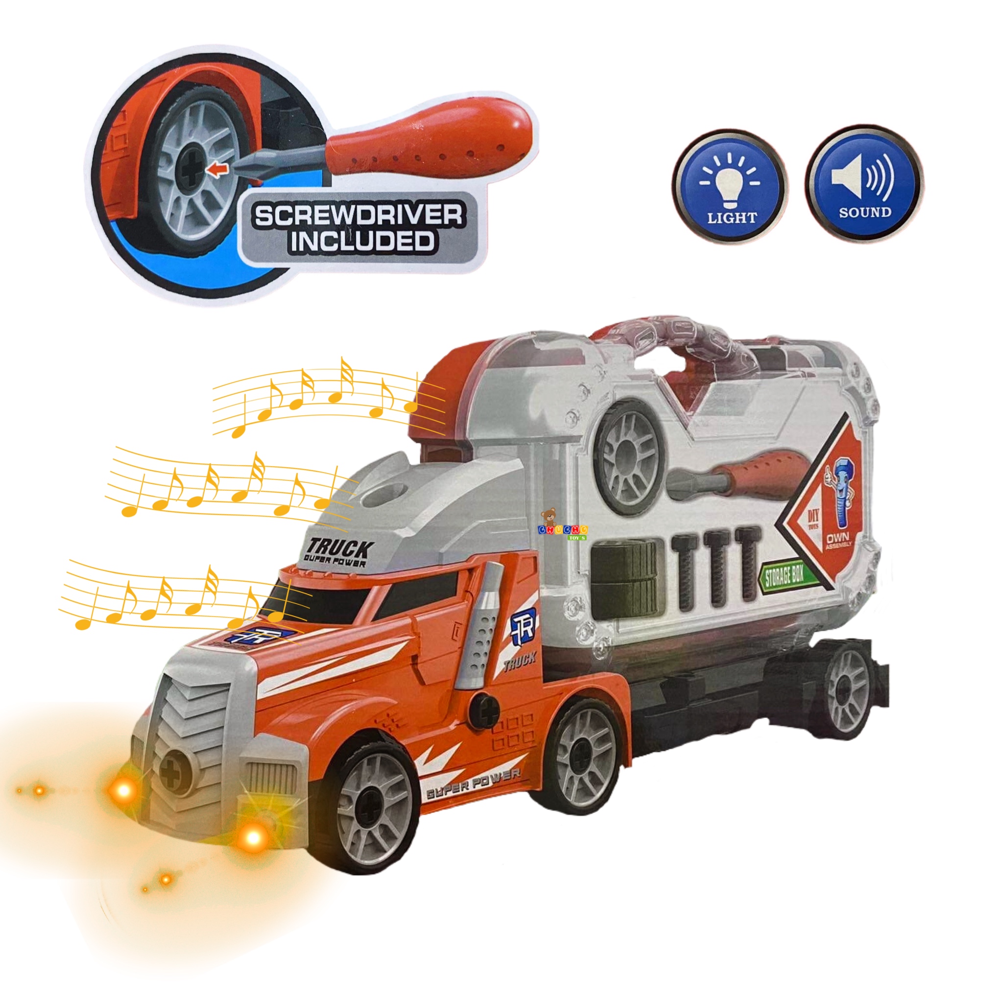 Maletín Didáctico Camión Caja De Herramientas Luces Musical  Niños 2en1