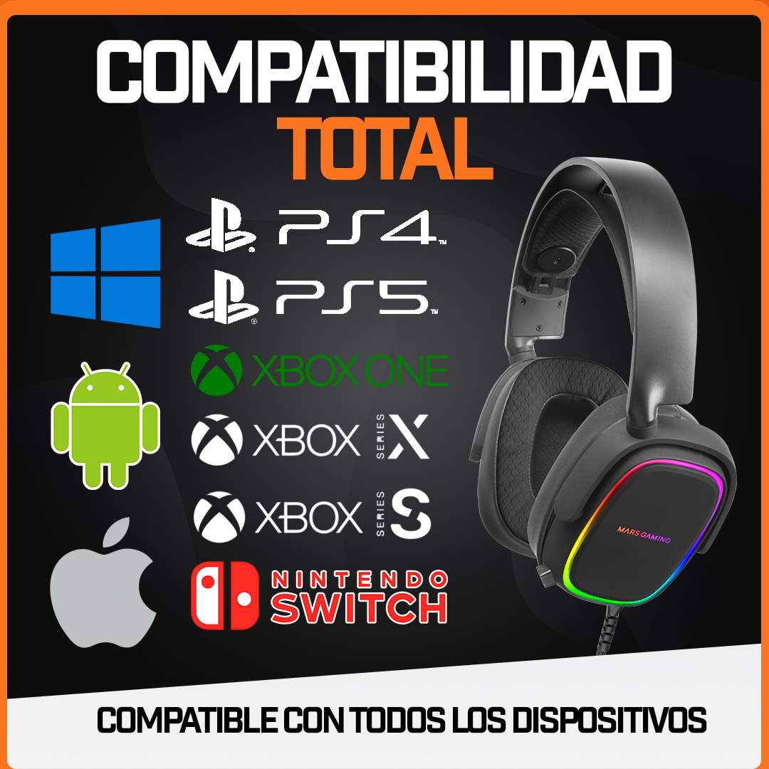 Audífonos Gamer Diadema Micrófono Headset Pro Rgb MHAX Mars Gaming