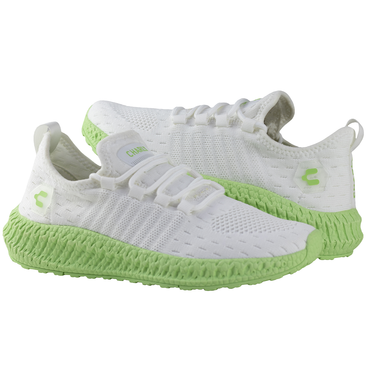 Tenis Blanco Limón Dama Charly Sport Running 1049981 Original