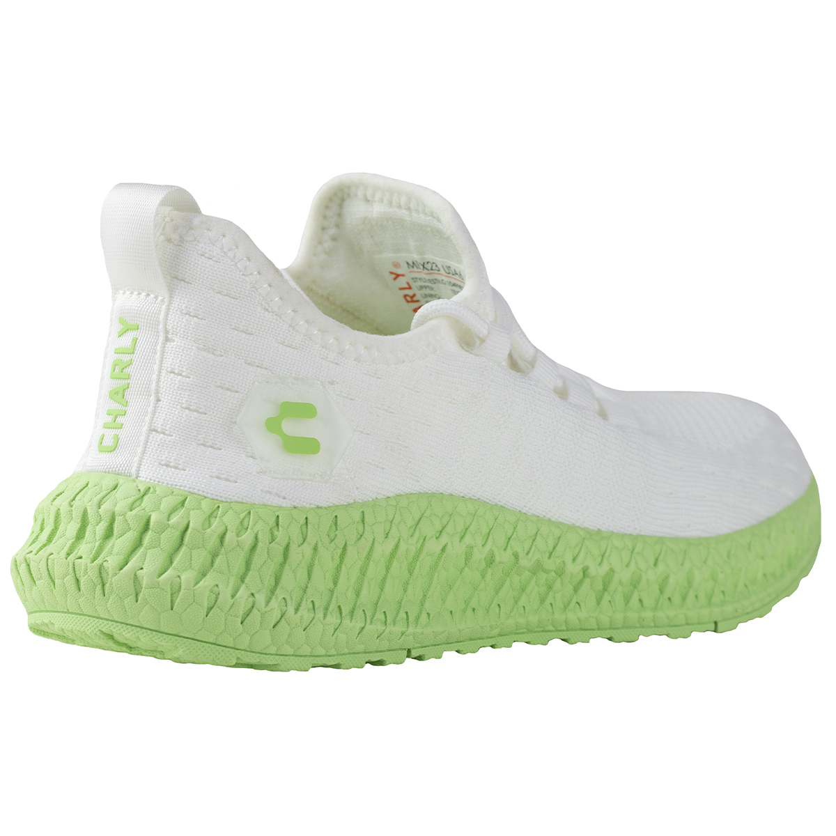 Tenis Blanco Limón Dama Charly Sport Running 1049981 Original