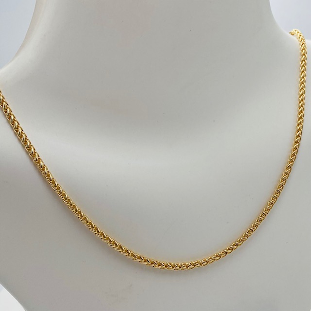 Collar Cadena Gruesa Tramada- Baño de oro 18k- Cadena dorada, collar dorado