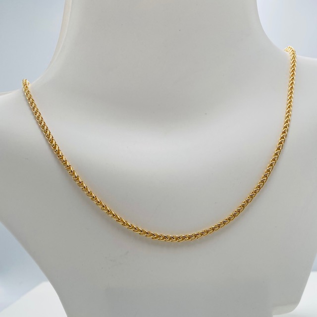 Collar Cadena Gruesa Tramada- Baño de oro 18k- Cadena dorada, collar dorado