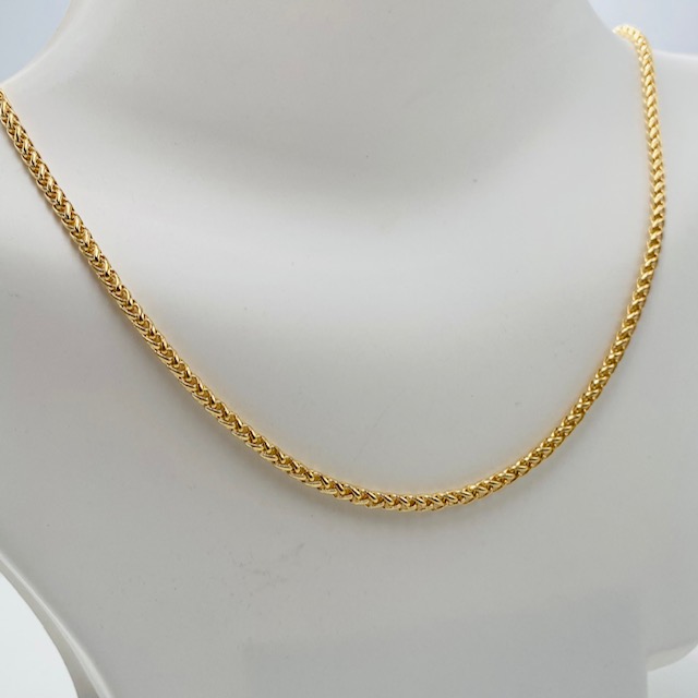 Collar Cadena Gruesa Tramada- Baño de oro 18k- Cadena dorada, collar dorado