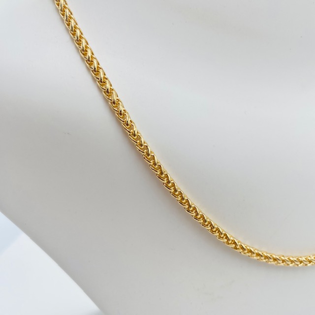 Collar Cadena Gruesa Tramada- Baño de oro 18k- Cadena dorada, collar dorado