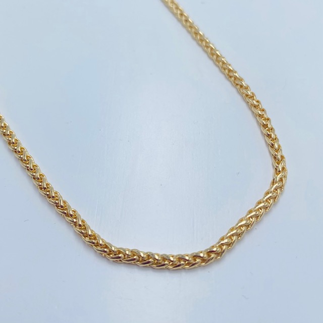 Collar Cadena Gruesa Tramada- Baño de oro 18k- Cadena dorada, collar dorado