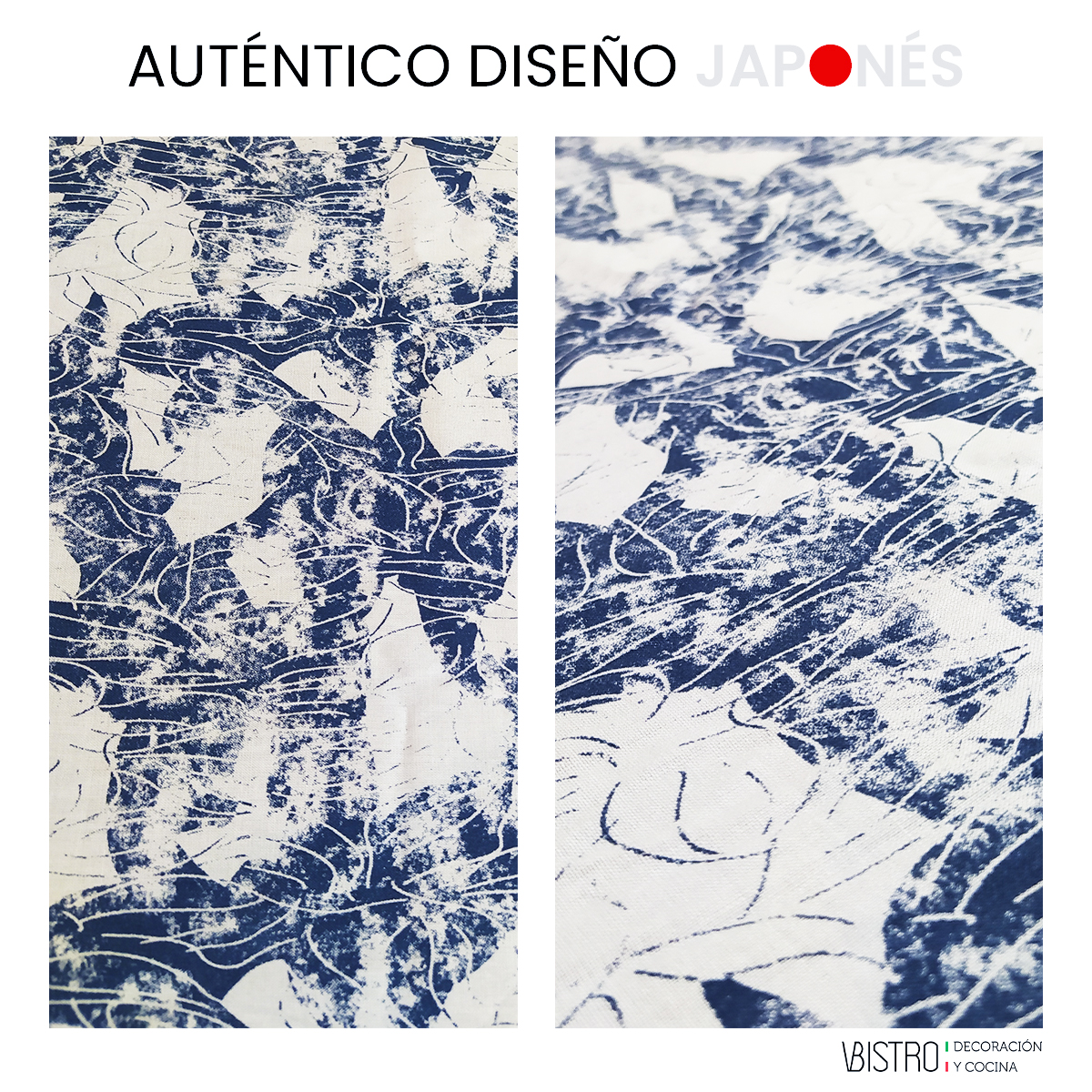 Mantel Japonés Algodón 1.5mt x 1.5mt Oriental Diseño Artístico Japón