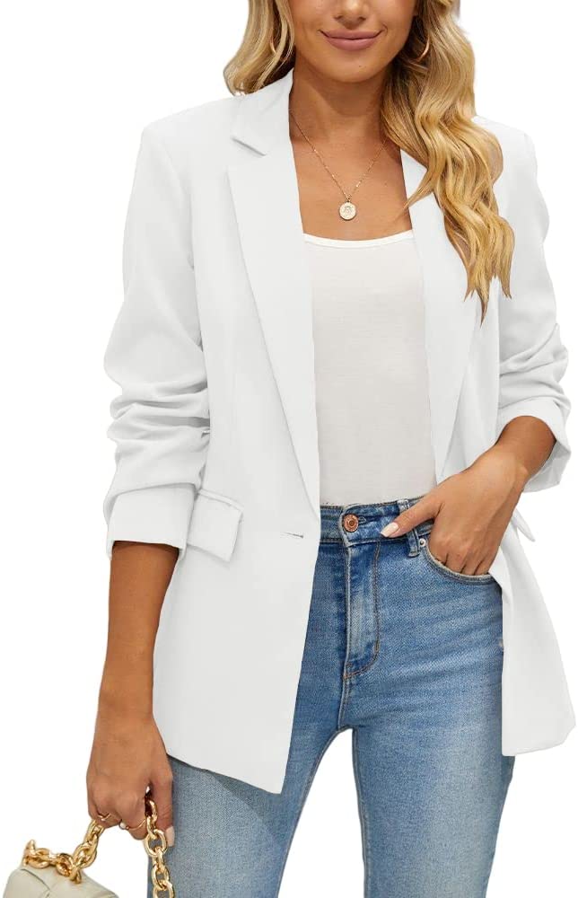 CICY BELL Blazer casual con abertura frontal manga larga talla XL