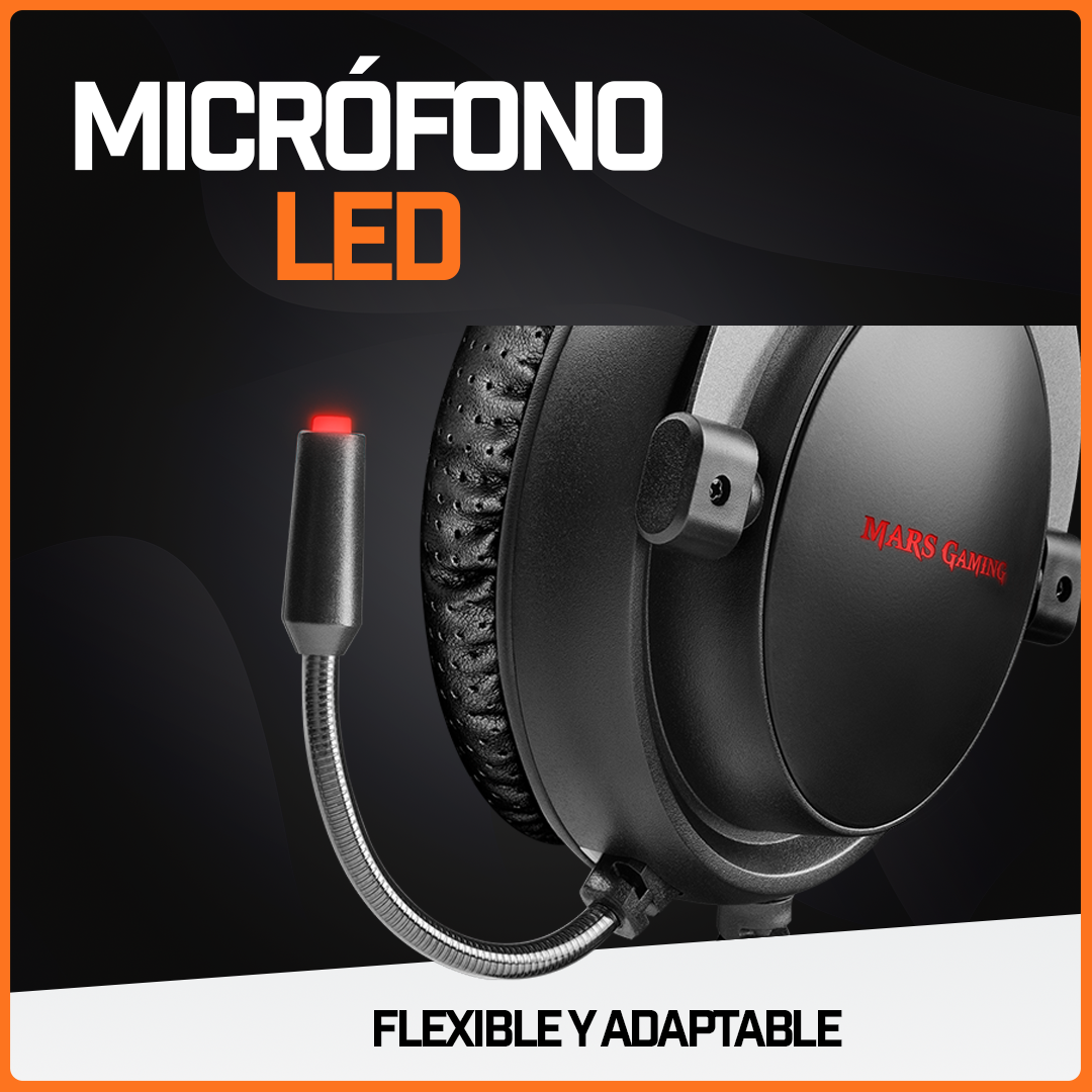 Audífonos Gamer Auriculares Diadema Micrófono Headset Rgb Mars Gaming