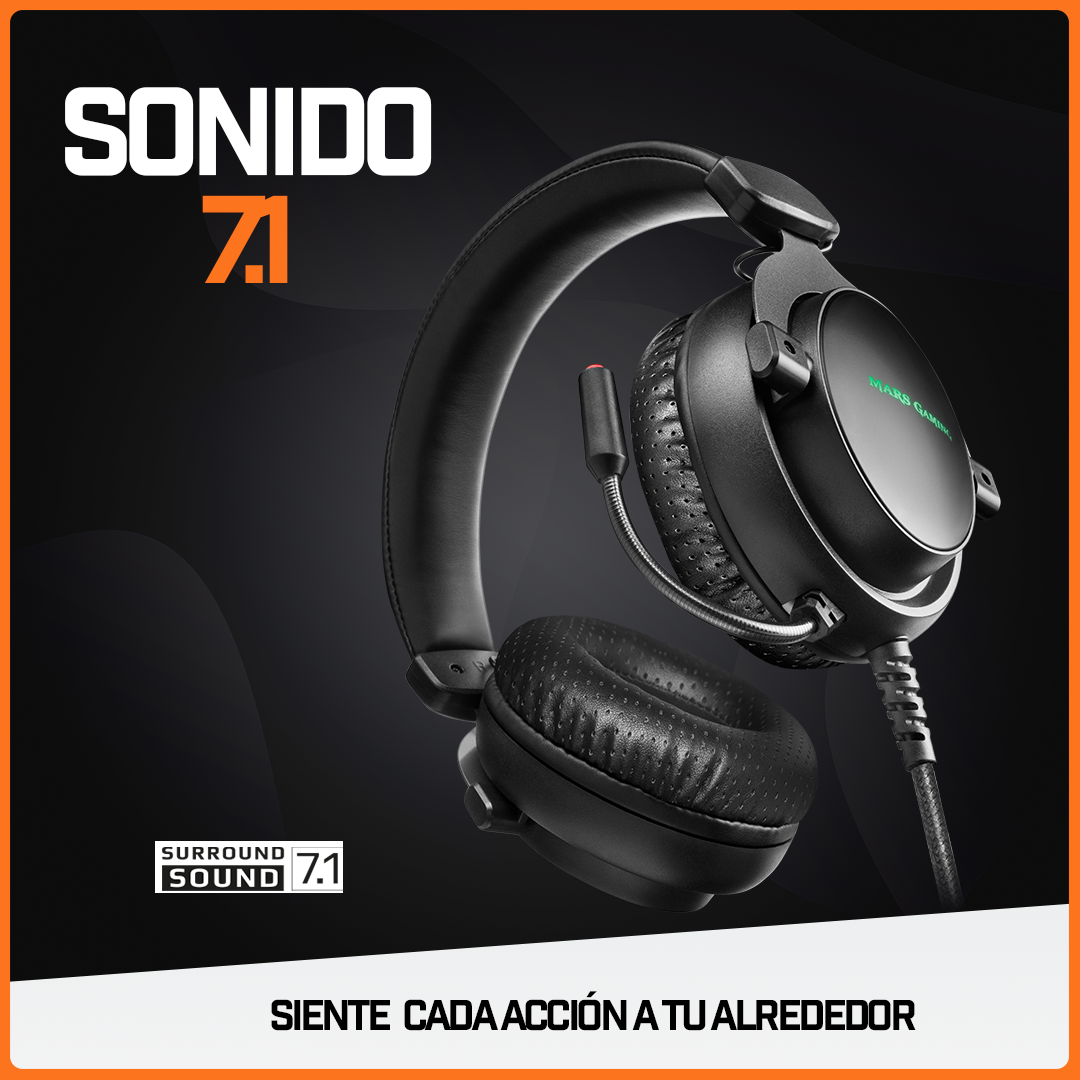 Audífonos Gamer Auriculares Diadema Micrófono Headset Rgb Mars Gaming