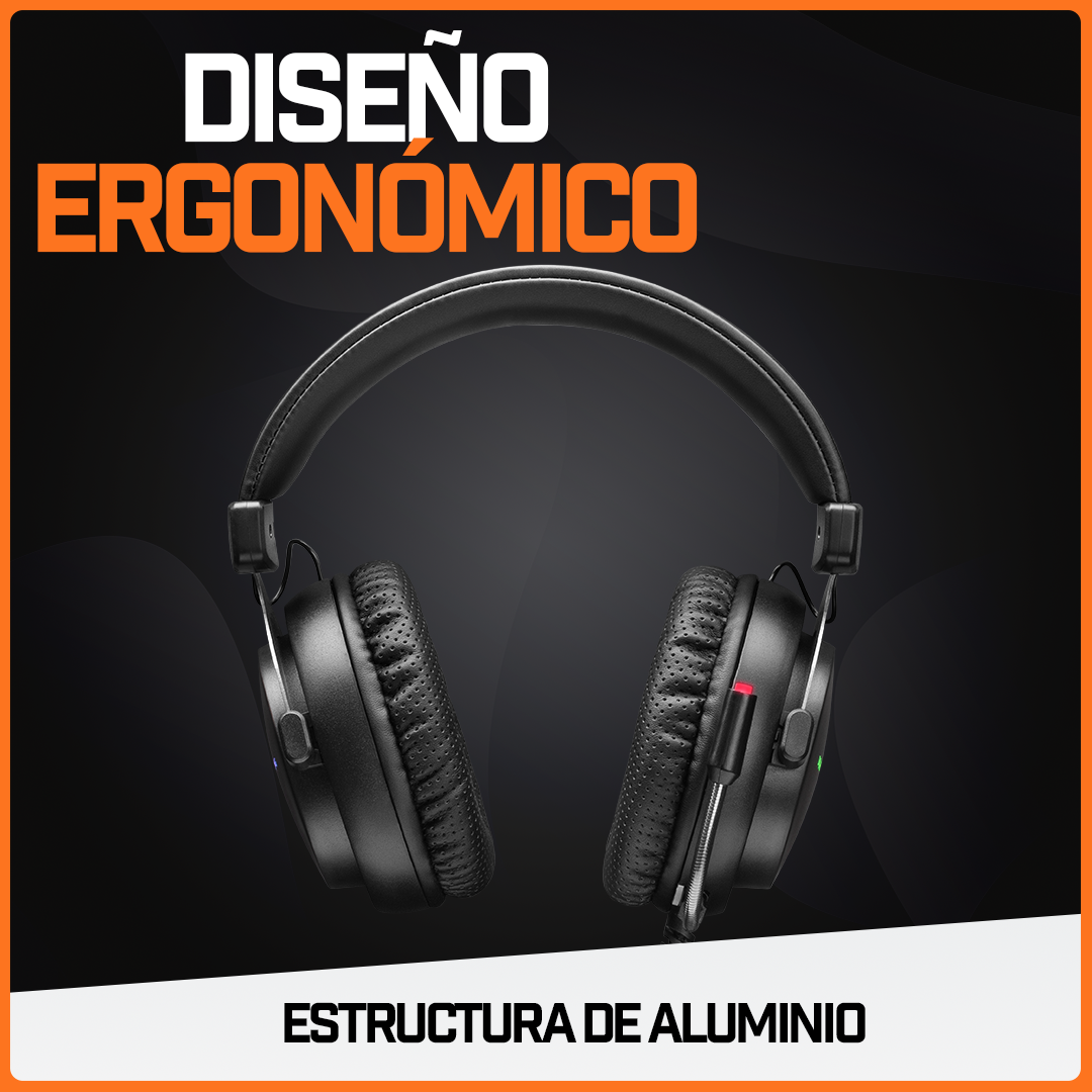 Audífonos Gamer Auriculares Diadema Micrófono Headset Rgb Mars Gaming