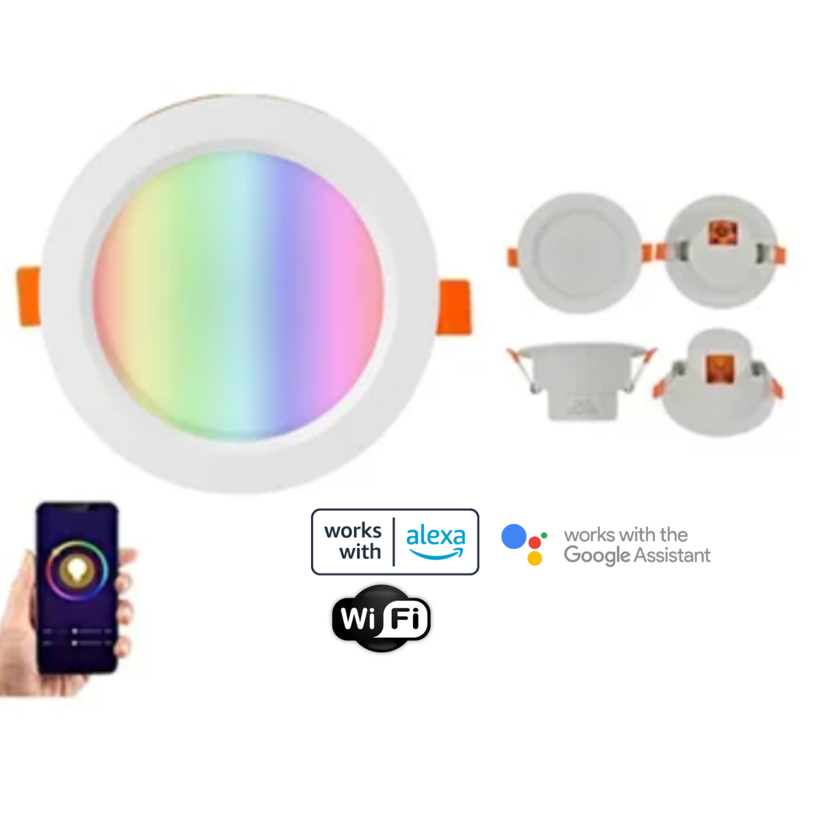 Lampara Techo Inteligente Control Celular Wifi Potencia 9w Lampara Plafón